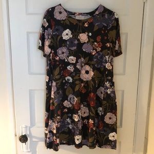 Retro floral print Loft dress